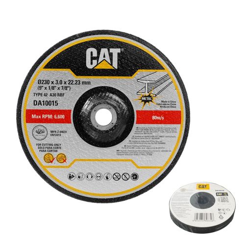 Disco Corte Metal Centro Embutido (Pack 10)