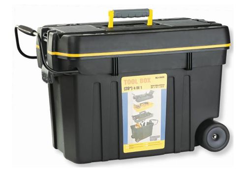 Caja Porta Herramientas Plastica Con Ruedas Tapa Superior