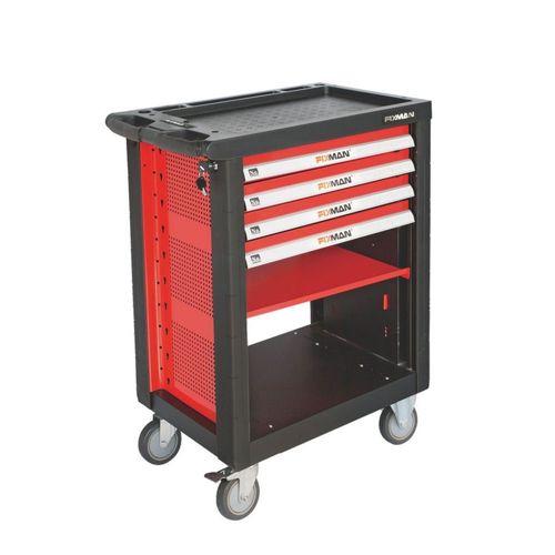 Carro Porta Herramientas 4 Cajones + 1 Bandeja 978X766X465Mm