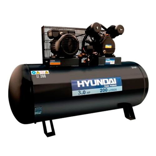 Compresor Monofásico 3HP 200L 115psi Correa