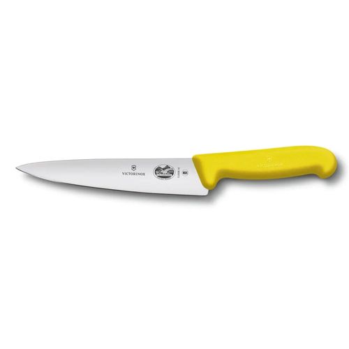 Cuchillo Cocina Medio Golpe Mango Amarillo Fibrox 19Cm
