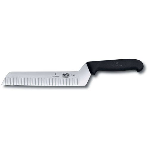 Cuchillo Queso Hoja Alveolada Mango Negro Fibrox 21Cm