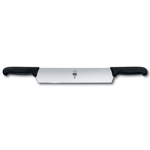 Cuchillo Queso Doble Mango Negro Nylon 30Cm