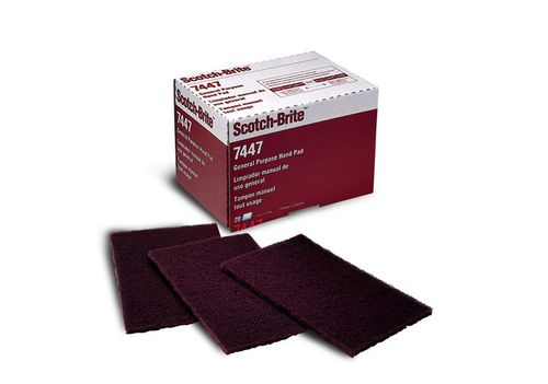 Hand Pads Color Burdeo 6" X 9" (7447) Scotch Brite
