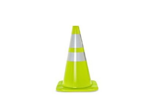 Cono Seguridad Reflectante Amarillo 28" Doble Cinta