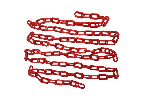 Cadena  Plastica Seguridad Color Rojo Eslabon 8Mm X 50Mm (Metro)