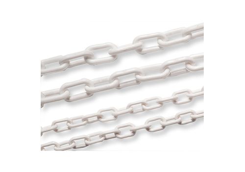 Cadena  Plastica Seguridad Color Blanco Eslabon 8Mm X 50Mm (Metro)