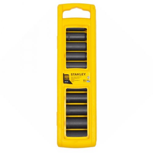 Juego dados impacto hex. cuadro 1/2" 3/8 1" 11pz 97 126 stanley