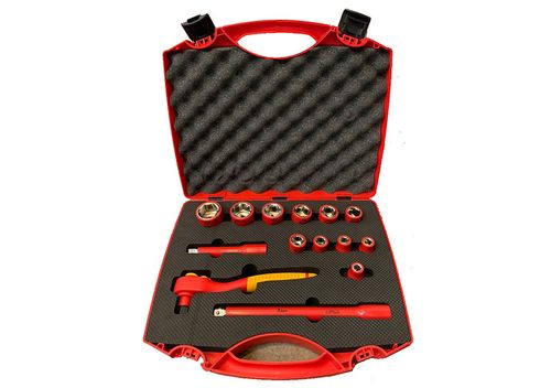 Juego Dados Poligonal [1/2"] milimetros 14Pz Aislado Vde 1000V