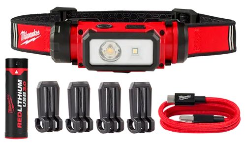 Linterna Manos Libres 600 Lúmenes Carga USB MILWAUKEE