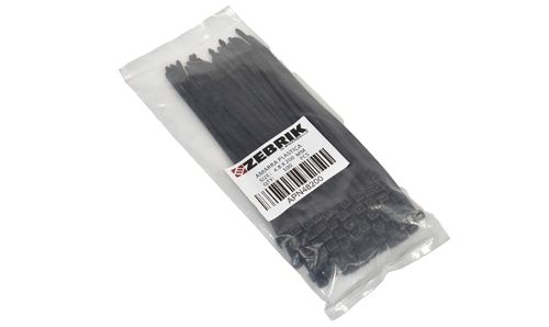 Amarra plastica negra (100 unid) zebrik