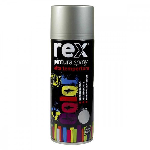 Pintura Spray Alta Temperatura Aluminio 400ML REX 60034