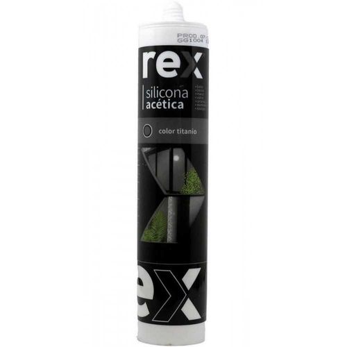 Silicona Acetica Titanio Cartucho 300ML REX 30366