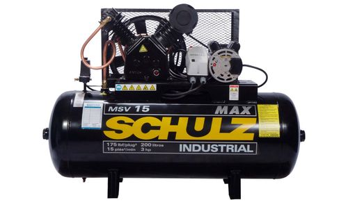 Compresor de Aire MSV15MAX 3HP 200L 175 PSI Trifasico 93234090 SCHULZ
