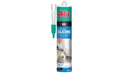Silicona Acetica C/Fung. Blanca 280 ML AKFIX (100E)