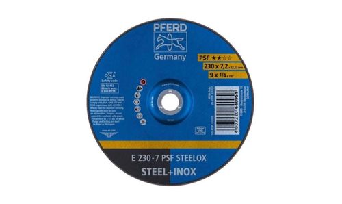 Disco Desbaste Metal Inox 9 pulgadas 230mm PSF Caja 10 Unidades PFERD
