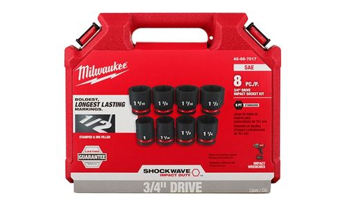 Juego de Dados Impacto Cortos 3/4 Pulgadas 8 Pzs 49667017 MILWAUKEE