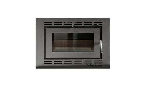 Estufa Lena Combustion Lenta Insertable Mont Blanc Gris Alpina PTE763 ALCAZAR