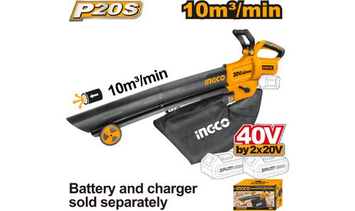 Soplador Aspirador INGCO Inalambrico.40V CABLI2003 Solo Herramienta