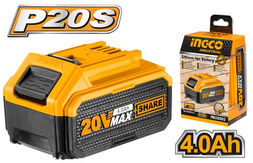 Bateria Litio 20V 4AH FBLI2002 INGCO