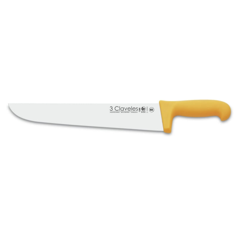cuchillo-tres-claveles-1388-polip-amarillo-30-cms-carnicero