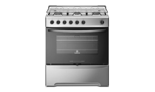 Cocina a Gas 6 Platos Mademsa con LimpiaFcil y Quemadores Laterales M 820 T Inox