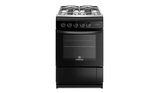 Cocina a Gas 4 Platos Mademsa con LimpiaFcil y Parrillas de Alambrn MV 120 T Negra
