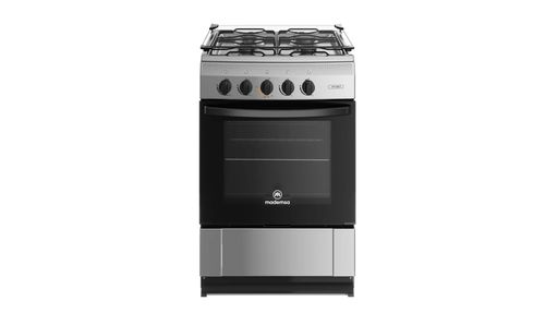 Cocina a Gas 4 Platos Mademsa con LimpiaFcil y Tapa Cubierta MV 220 T Inox