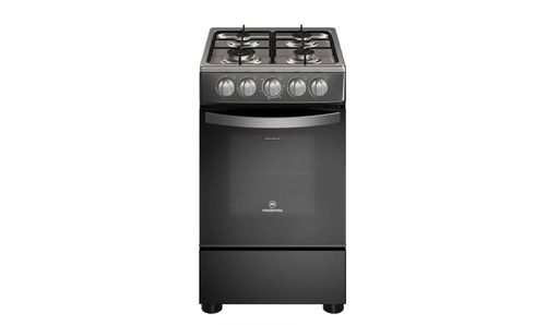 Cocina a Gas 4 Platos Mademsa LimpiaFacil y Parrillas de Alambron FM4IP Negra